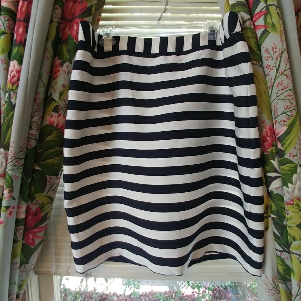Worthington Knit Stripe Pencil Skirt